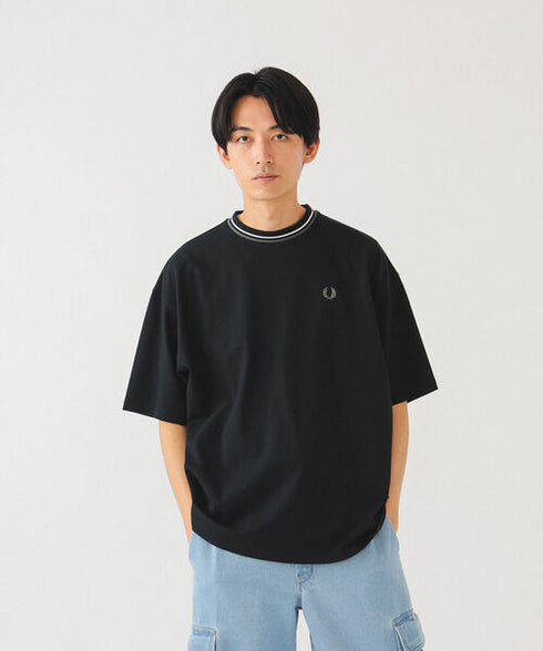 FRED PERRY × BEAMS Oversize Pique T-shirts Black