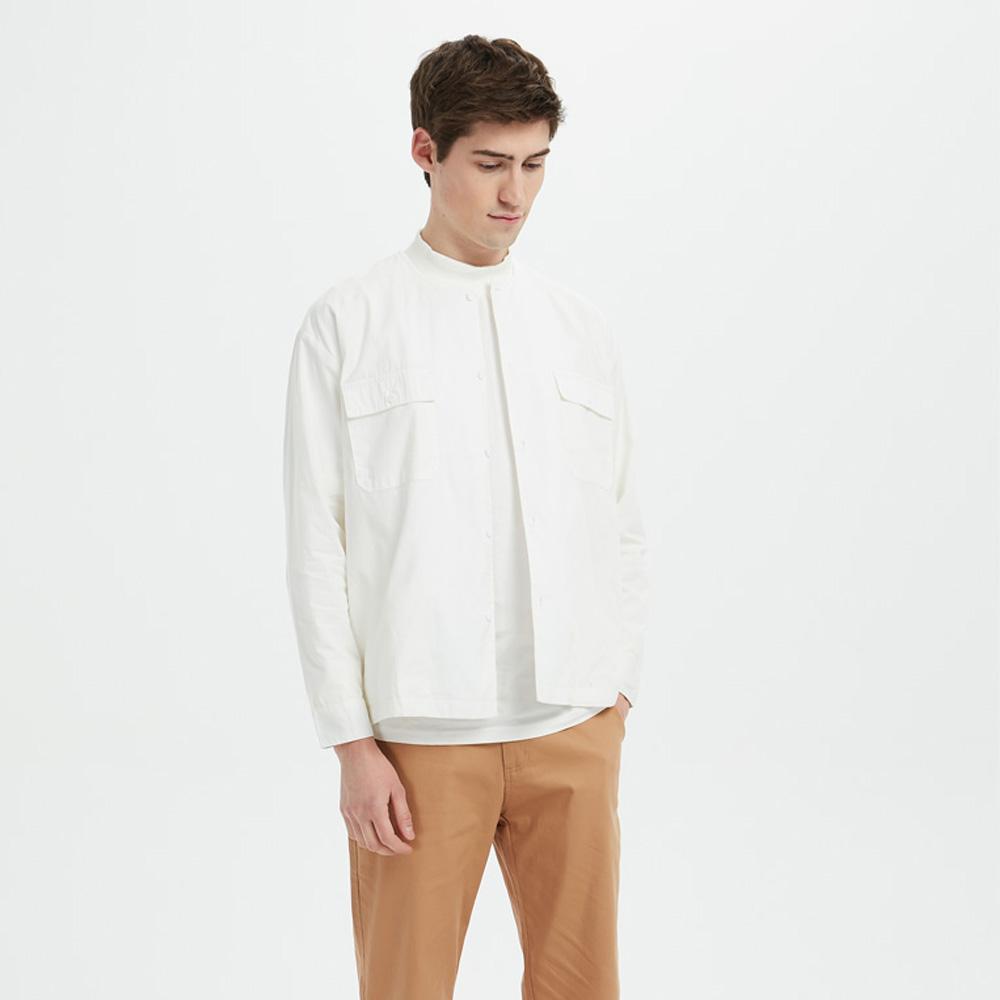 Boysnextdoor Round Collar Shirt Jacket White