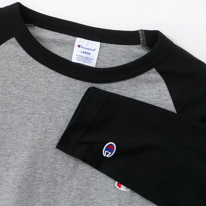 Champion Raglan Baseball T-Shirt Black/White / S