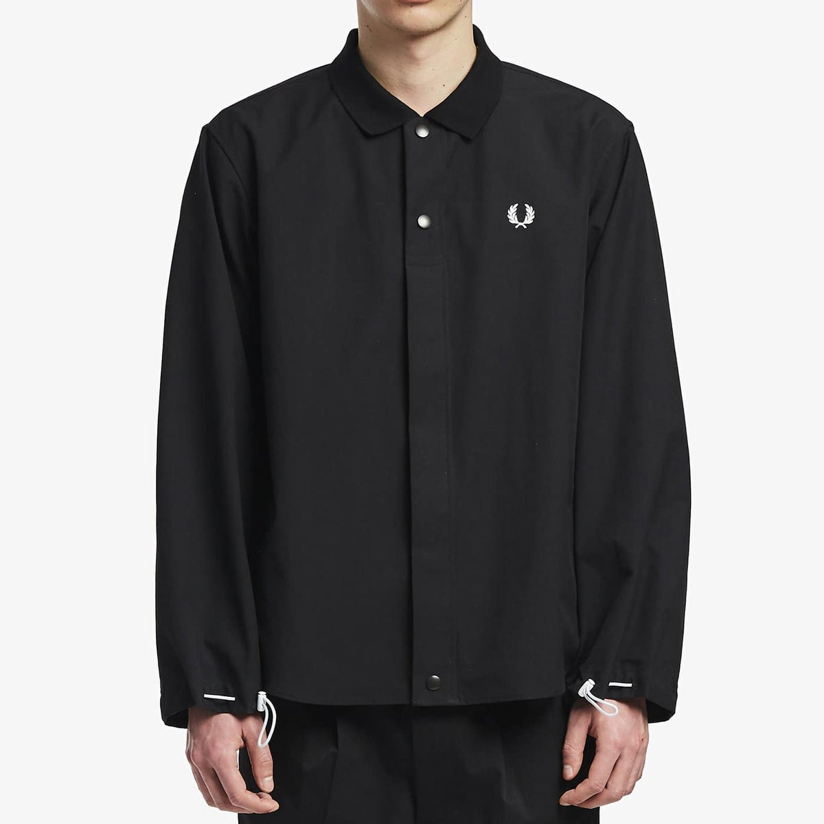 Seersucker Coach Jacket Light Oyster | Fred Perry | EQVVS