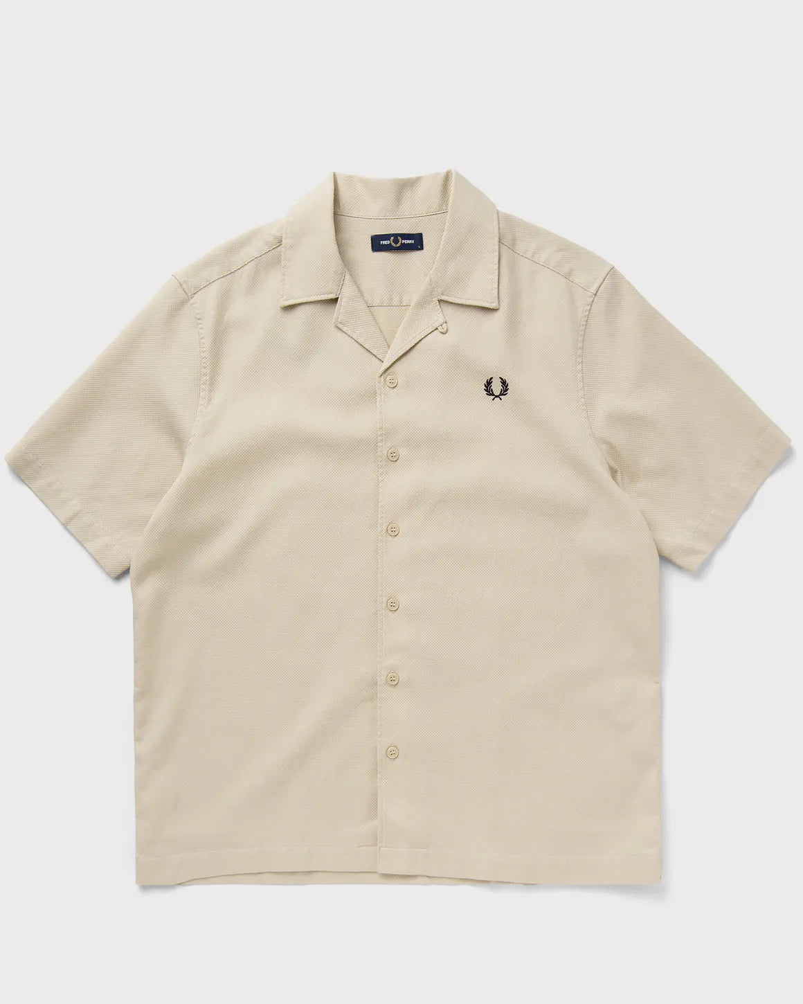 Fred perry Pique Texture Revere Collar Shirt Beige – BND Apparel