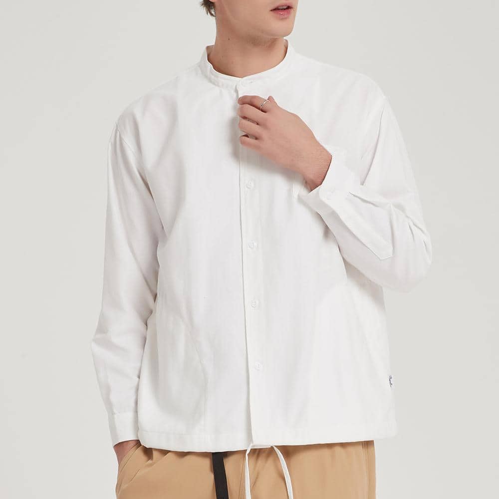 Boysnextdoor Band Collar Oxford Shirt White – BND Apparel